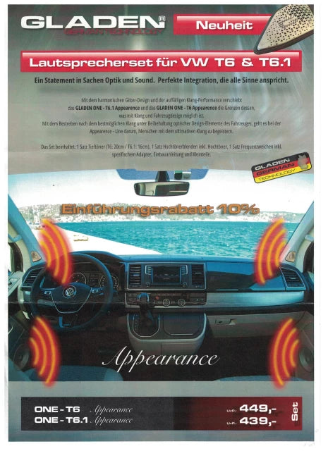 GLADEN ONE T6 Appearance | 2-Wege-Kompo | VW Multivan T6