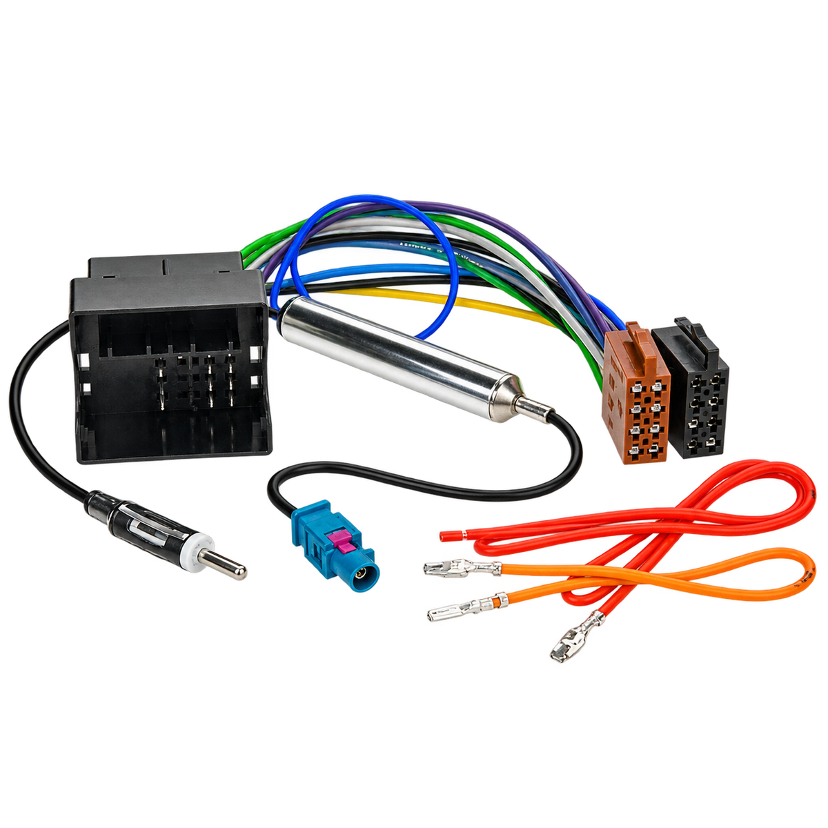 ISO Adapterkabel Audi/Seat/Skoda/VW Quadlock/Fakra>DIN