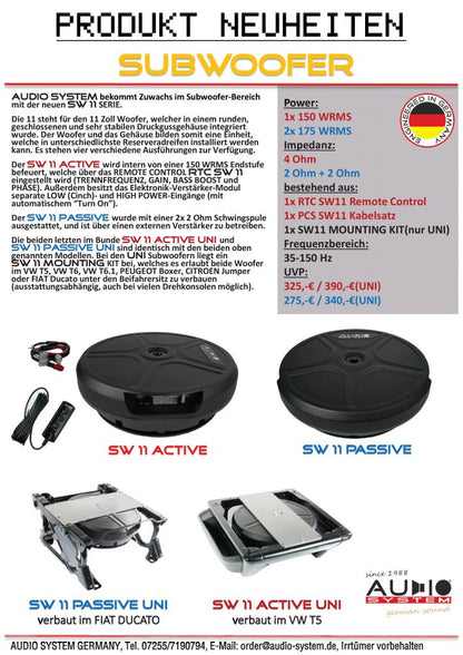 AudioSystem SW 11 ACTIVE Reserverad-Woofer