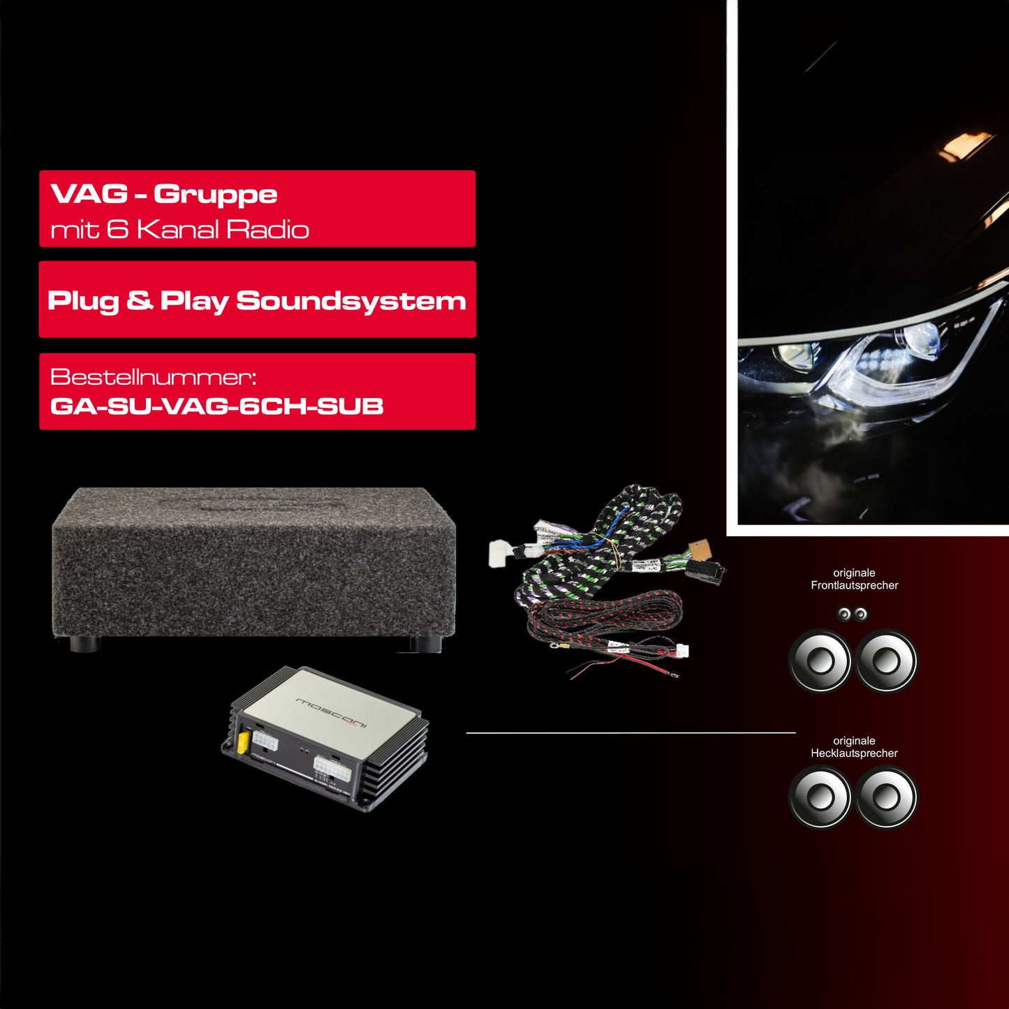 GLADEN SoundUP • für Audi A3 8P