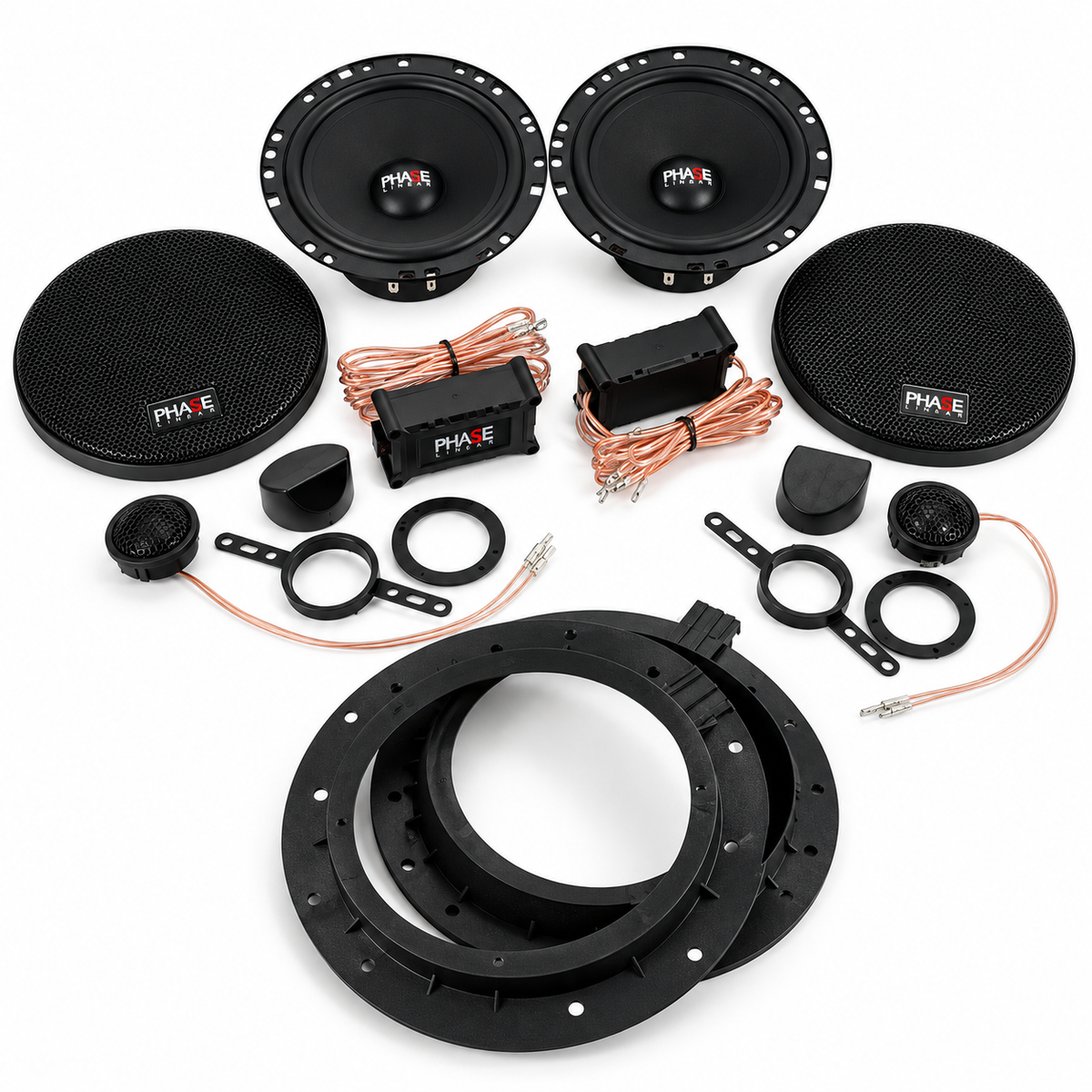 2-Wege Komposystem | für spritzigen Sound im VW Touareg I | Phase Linear CX.K 160.25